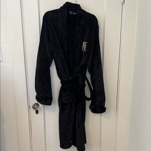 Las Vegas Knights Black Plush Robe with Embroidered Logo